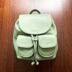 Sage green backpack purse